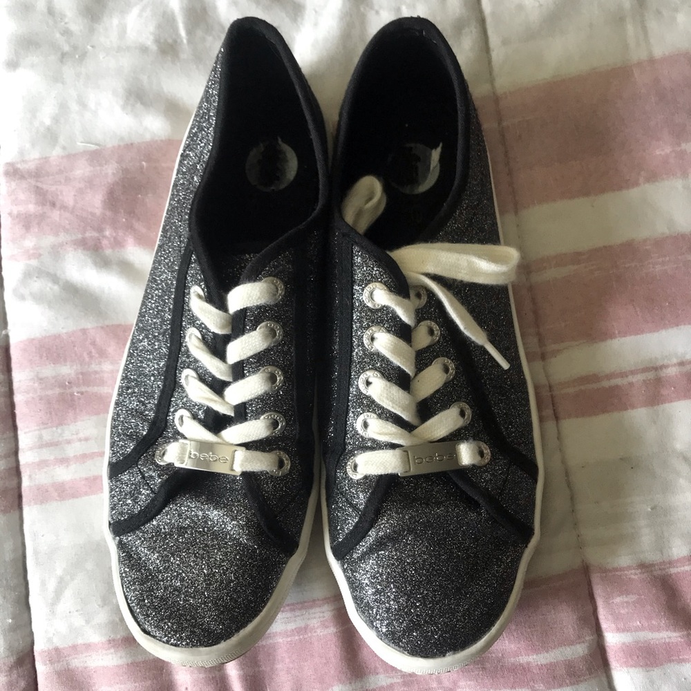 Bebe Sparkly black shoes